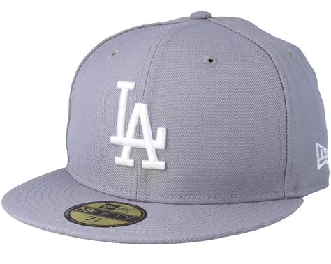 Los Angeles Dodgers 59fifty Basic Grey Fitted New Era Caps Hatstore