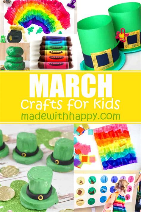 March Crafts For Kids Tons Of Easy Spring Rainbow And St Pattys Crafts