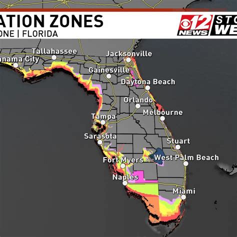 Evacuation Zones Florida Map