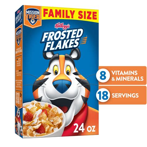 Kelloggs Frosted Flakes Breakfast Cereal Kids Snacks Original 24 Oz