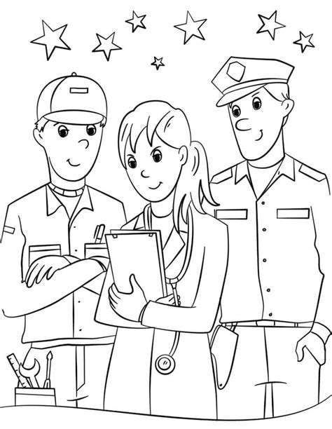 Community Helpers Coloring Pages At Getcolorings Free Printable The Best Porn Website