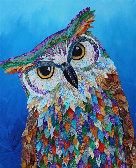 Great Horned Owl By Lisa Morales Mixed Media Owl Owlart Painting
