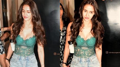 sexy disha patani flaunts her hot curves in see through corset and racy shorts video goes