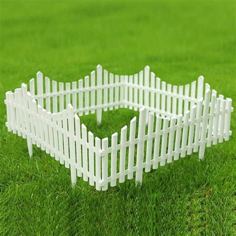 White Plastic Garden Fence