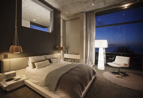 Luxury Interior Of Modern House Bedroom — Design Style Stock Photo