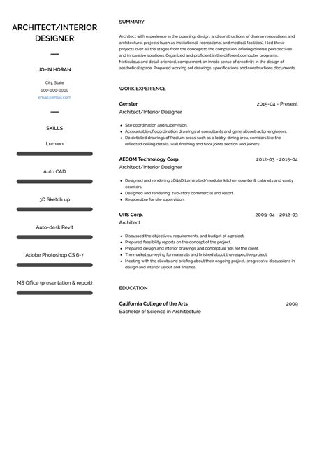 For this sample graphic designer resume, you'll pick only the four that best fit the job offer at hand. Interior Design Resume Format For Fresher Pdf ...