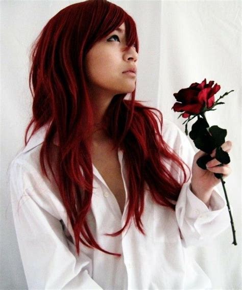 Dark Red Hair Asian Red Hair Eat Like Air Dark Red Hair