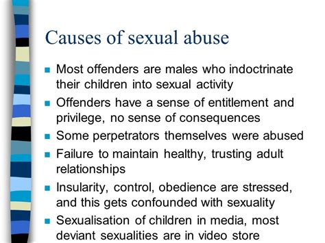 Causes Of Sexual Abuse Eschool