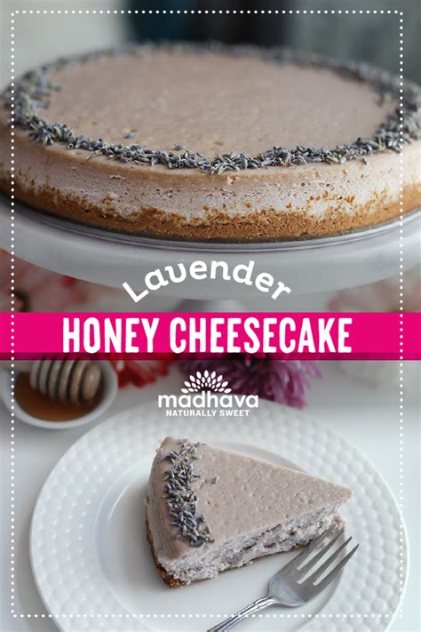 In another bowl, combine the cream cheese, sour cream, sugar and vanilla. Lavender Honey Cheesecake | Cheesecake recipes, Cheesecake ...