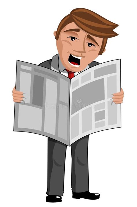 Cartoon Man Reading Bad News Stock Illustrations 58 Cartoon Man