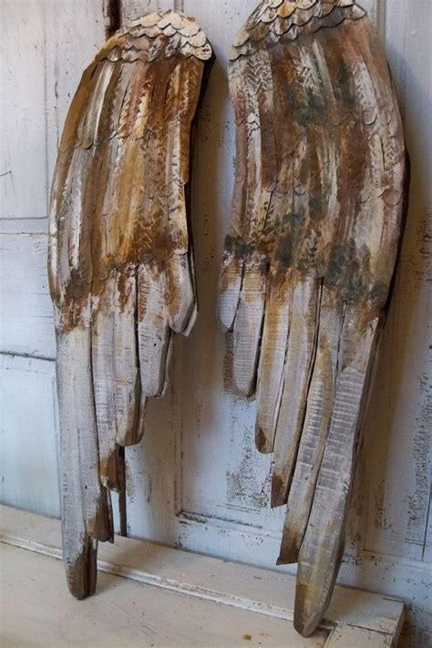 Angel Wings Large Wood Carved Wall Sculpture By Anitasperodesign Diy