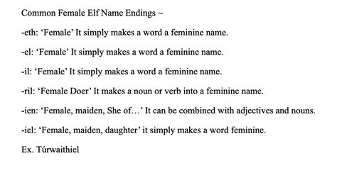 Female Elf Names Feminine Names Lotr Elves Lord Of The Rings Maiden