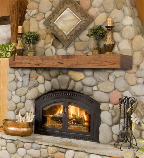 Pearl Mantels Reclaimed Wood Shelves Wood Fireplace Mantel Rustic