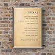 Dreams Dreams Poem by Langston Hughes 1922 Poster Print | Etsy