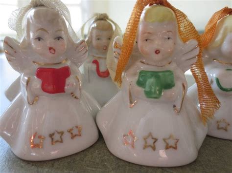 Vintage Angels Ceramic Angels Angel Bells Ceramic Bells Etsy