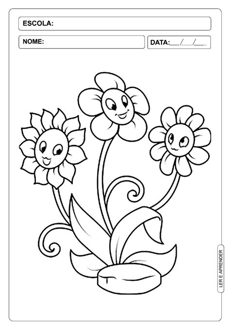 Desenhos De Flores Para Imprimir E Colorir Atividades Educativas