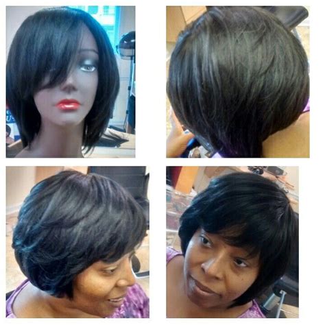 Maybe you would like to learn more about one of these? Made a wig razor cut | weave styles for black women ...