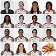 the women's basketball team is shown in this composite image, all ...