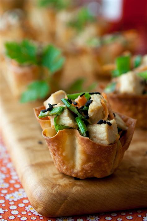 Once you have the required amount, set aside. sesame chicken wonton cups - Healthy Seasonal Recipes