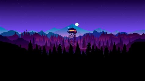 Firewatch Wallpaper Desktop Stunning Night Scene