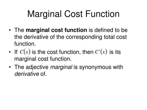 Ppt 34 Marginal Functions In Economics Powerpoint Presentation Free