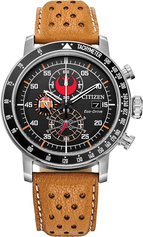Citizen Mens Star Wars Collection Rebel Pilot Watch Eco Drive Silver