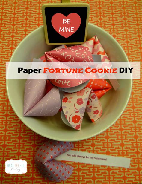 Paper Fortune Cookie Diy Valentine Crafts Be My Valentine Valentine