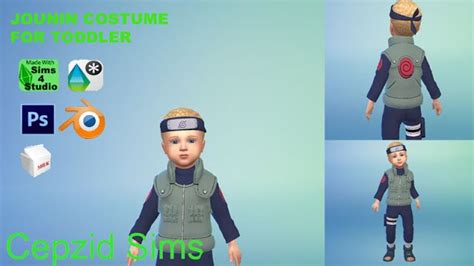 Sims 4 Ccs The Best Naruto Jounin Costume For Toddler By Cepzid
