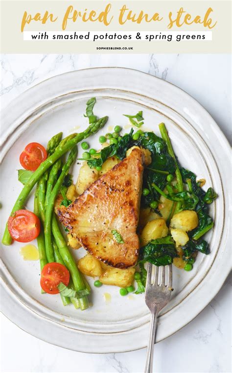 Stir to make sure everything is combined. Tuna Steak With Smashed Potatoes And Greens | Veggie ...