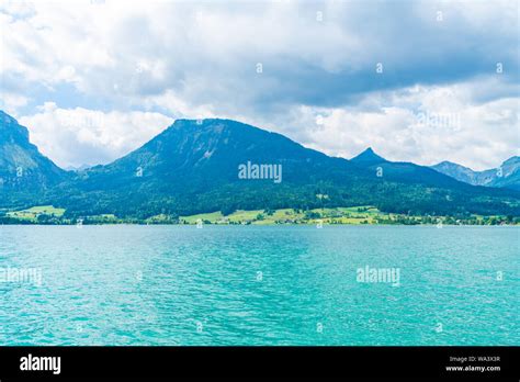 Lake Wolfgangsee In The Salzkammergut Resort Region Austria Stock