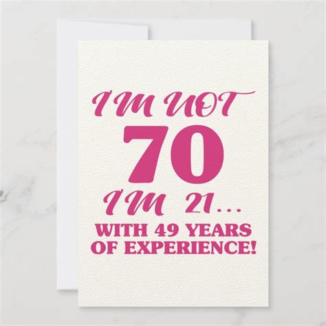 Funny 70th Birthday Card Zazzle