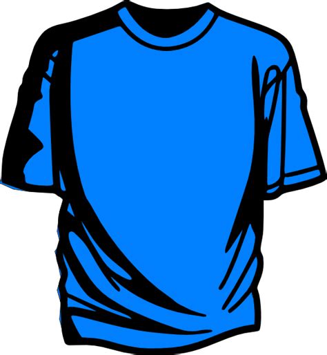 T Shirt Blue Clip Art At Vector Clip Art Online Royalty