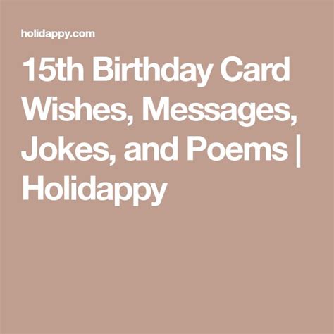 15th Birthday Card Wishes Messages Jokes And Poems Birthday Cards