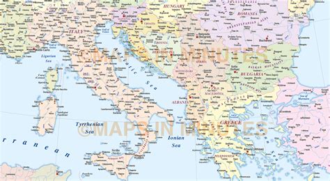 Vector Europe Map Political Illustrator And Pdf Formats 4000000 Scale