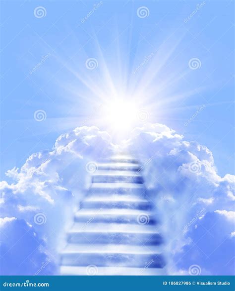 Stairs Sky Cloud Stairs In Sky Bright Light From Heaven Beautiful Light