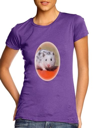 White Dalmatian Hamster With Black Spots Womens Classic T Shirt