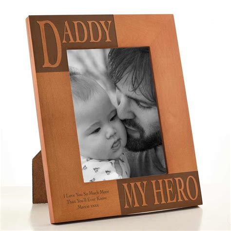 Outdoor & garden, bed & bath, bar & wine, kitchenware, office Personalised My Daddy Photo Frame | Engraved Next Day Delivery