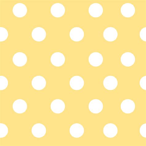 Yellow And White Seamless Polka Dot Pattern Vector Download Free
