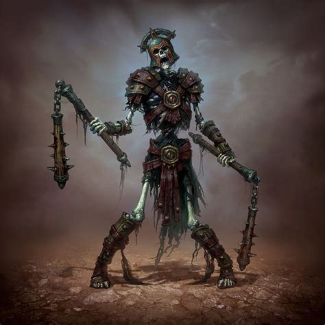 Skeletons For Godsend Game On Behance Skeleton Warrior Undead