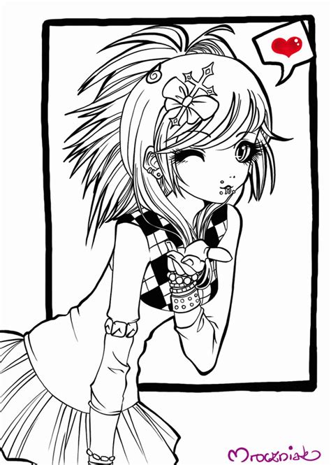 Coloring Pages Of Anime Girl Punks Coloring Pages