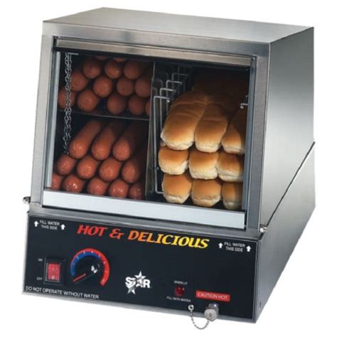 Star 35ssa120 Quick Ship Hot Dog Steamer With Juice Tray Side By