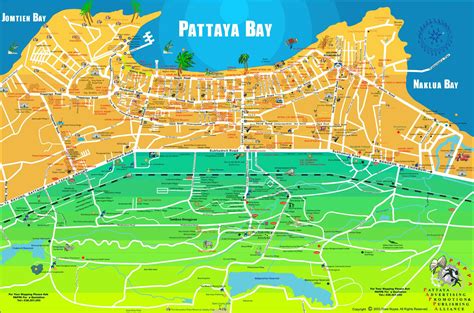 Stadtplan Von Pattaya Detaillierte Gedruckte Karten Von Pattaya