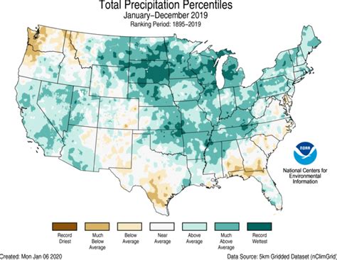 2019 Us Total Precipitation Percentiles Map The Weather Gamut