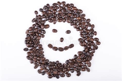 Happy Face Made Of Coffee Beans Stock Image Image Of Cappuccino