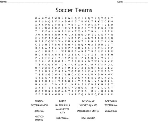 Printable Soccer Word Search Word Search Printable