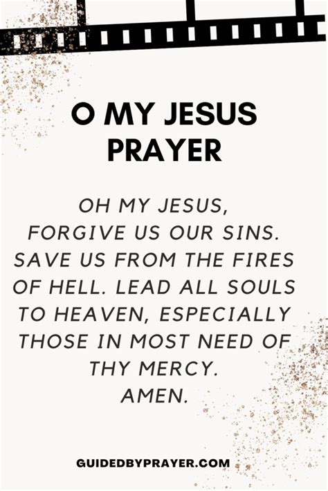 O My Jesus Prayer Guided By Prayer