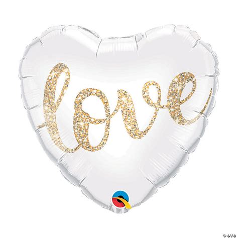 Love Glitter Heart Shaped 18 Mylar Balloon Discontinued