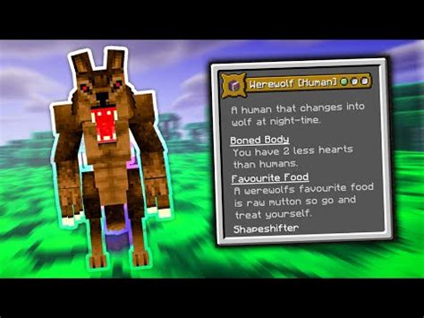 Minecraft Origins Mod Werewolf Custom Origin Youtube
