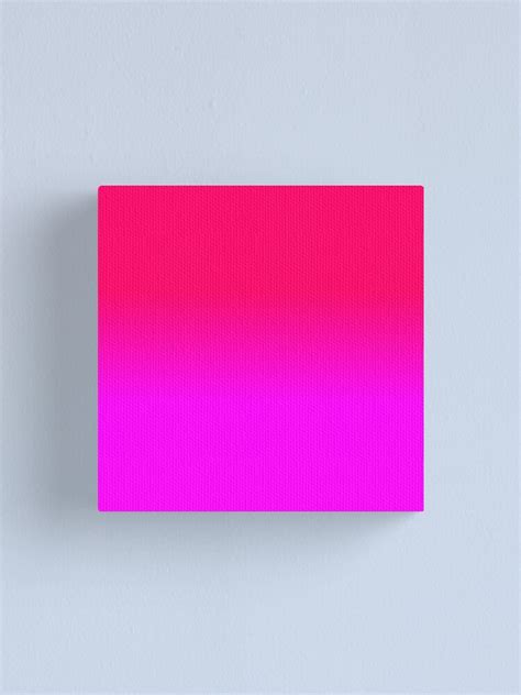 Hot Pink And Neon Pink Ombre Shade Color Fade Canvas Print By