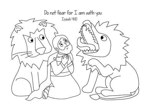 Daniel And The Loins Bible Coloring Page Free Download Daniel And The